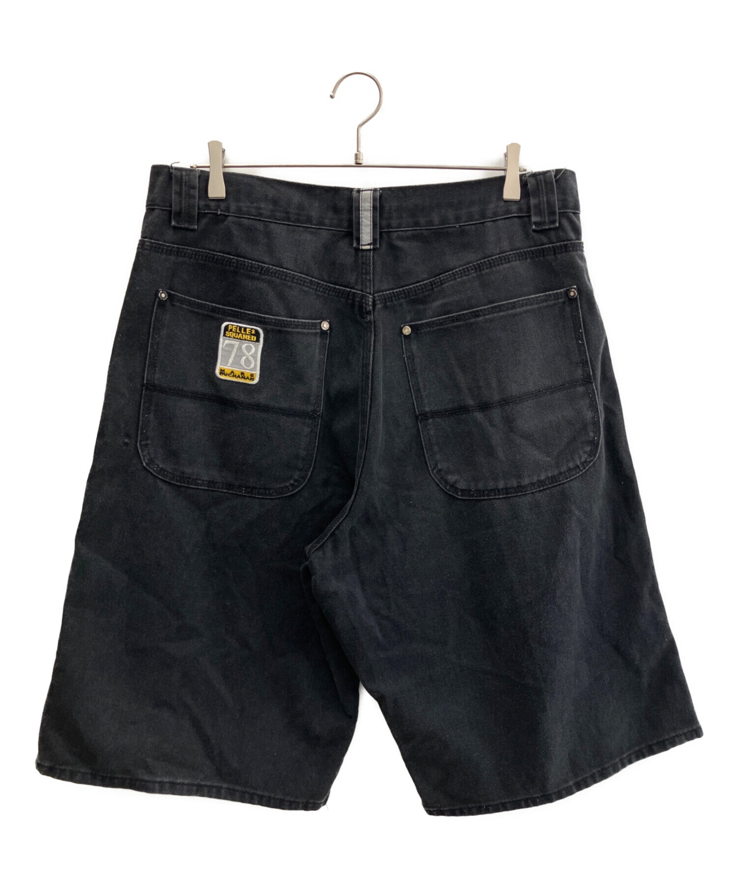 中古・古着通販】pellepelle (ペレペレ) ハーフパンツ ブラック サイズ