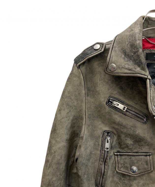 中古・古着通販】DIESEL (ディーゼル) ライダースジャケット グレー