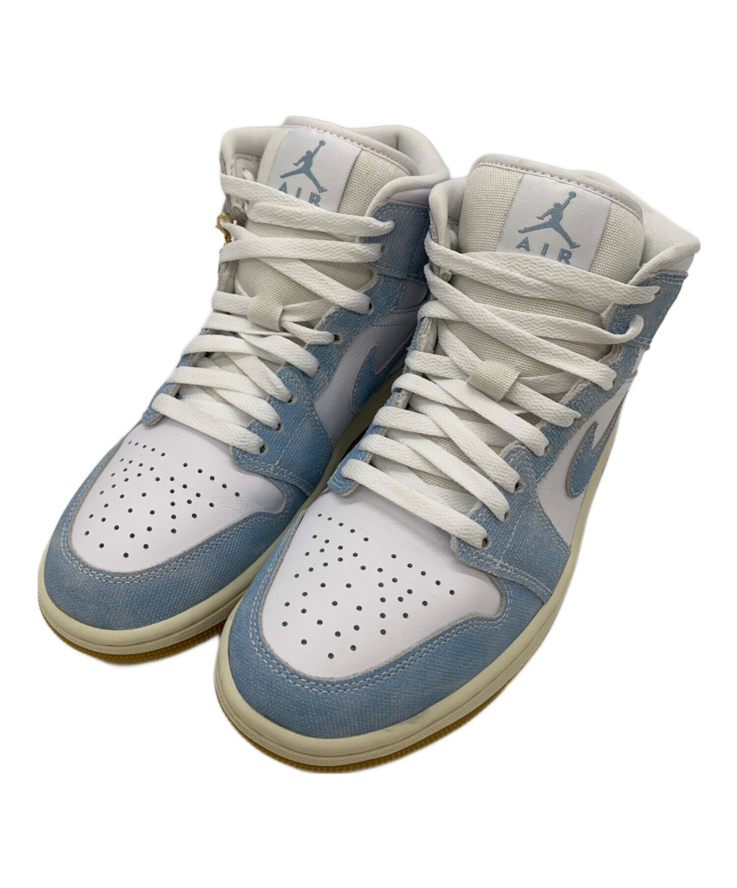中古・古着通販】NIKE (ナイキ) AIR JORDAN 1 MID SE ホワイト×スカイ 