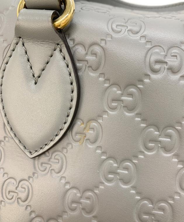 中古・古着通販】GUCCI (グッチ) 2WAYバッグ（ショルダー無し） グレー