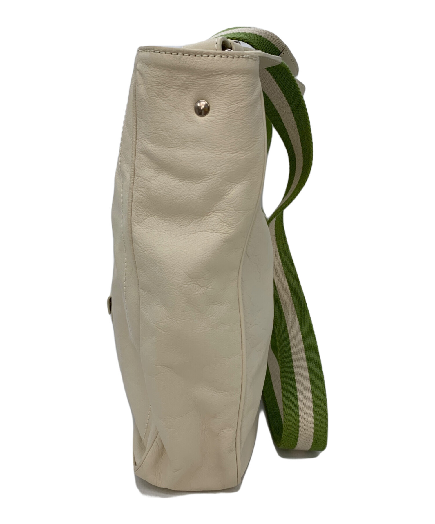 中古・古着通販】BALLY (バリー) 2WAYバッグ ホワイト×ライトグリーン