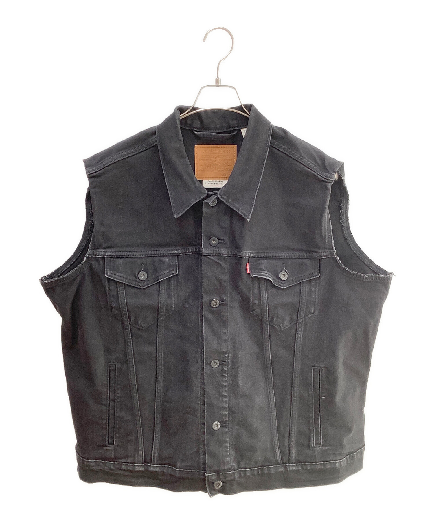 中古・古着通販】LEVI'S (リーバイス) デニムベスト ブラック サイズ