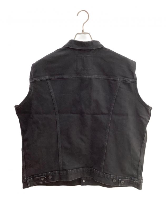 中古・古着通販】LEVI'S (リーバイス) デニムベスト ブラック サイズ