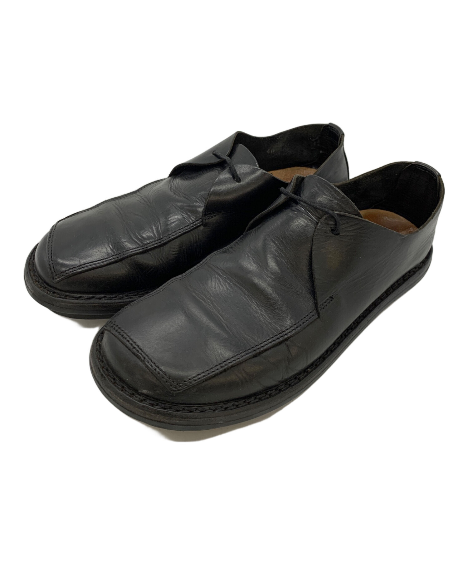 【最終価格】トリッペン レザー ブラック サイズ37 中古・古着通販】Trippen (トリッペン) レザーシューズ ブラック