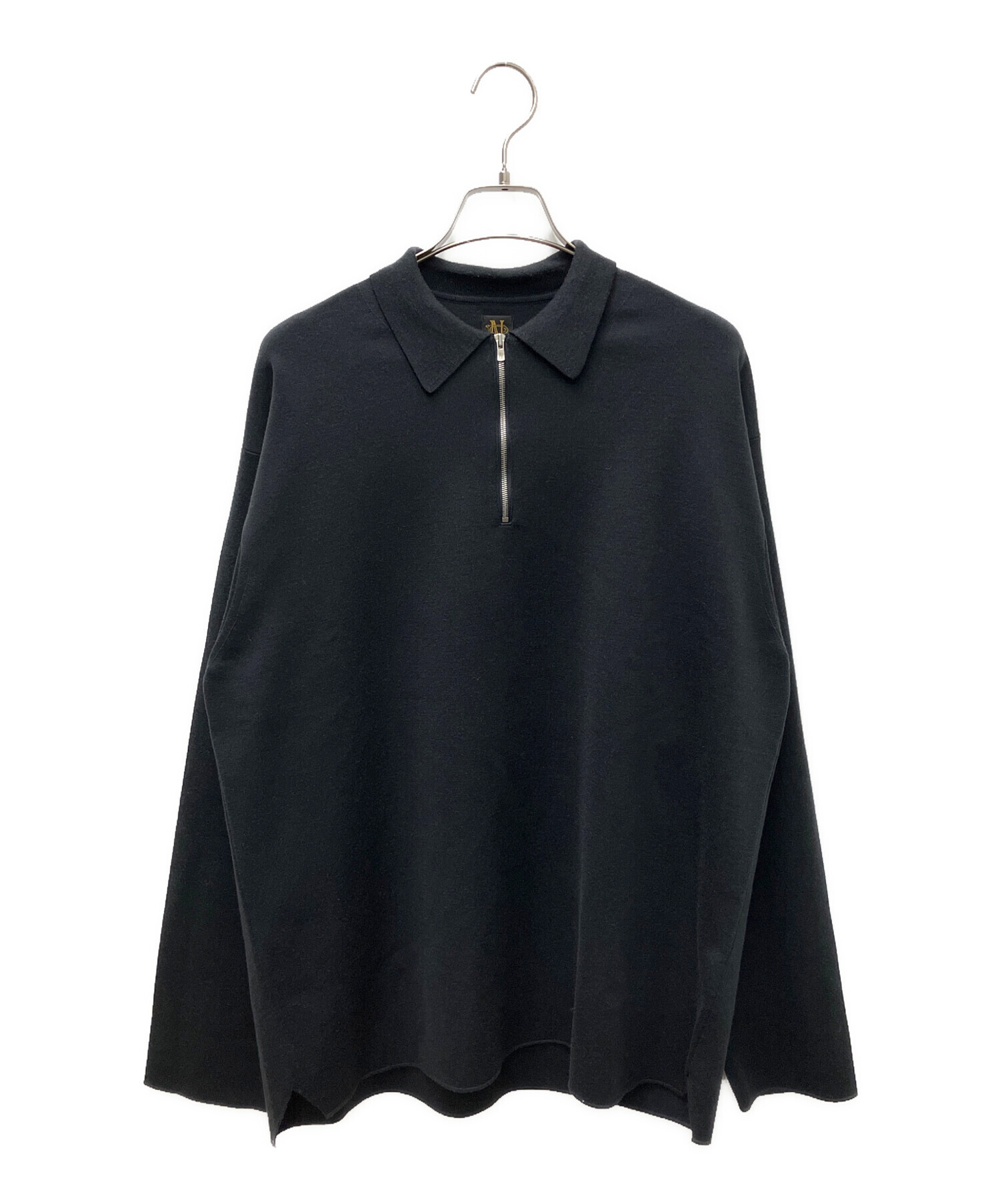 中古・古着通販】BATONER (バトナ―) 32G SMOOTH WOOL POLO HALF ZIP