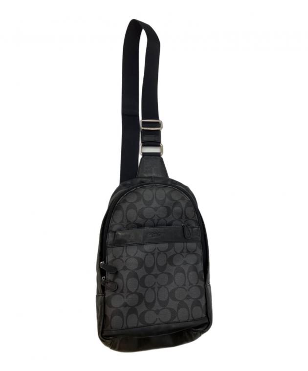 中古・古着通販】COACH (コーチ) ボディバッグ ブラック×グレー