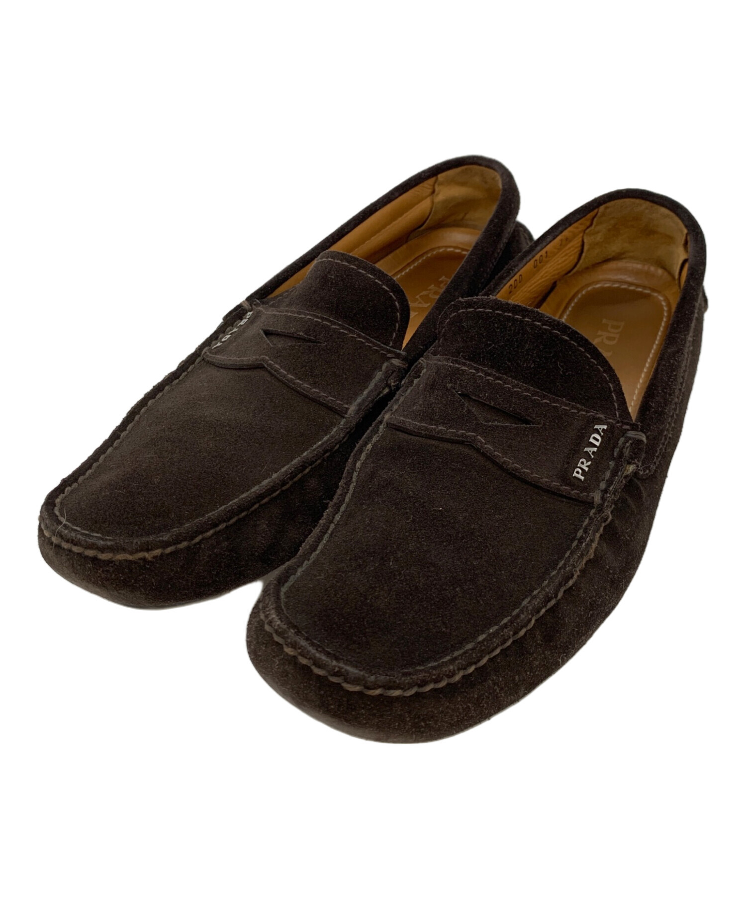 中古・古着通販】PRADA (プラダ) ドライビングシューズ ブラウン