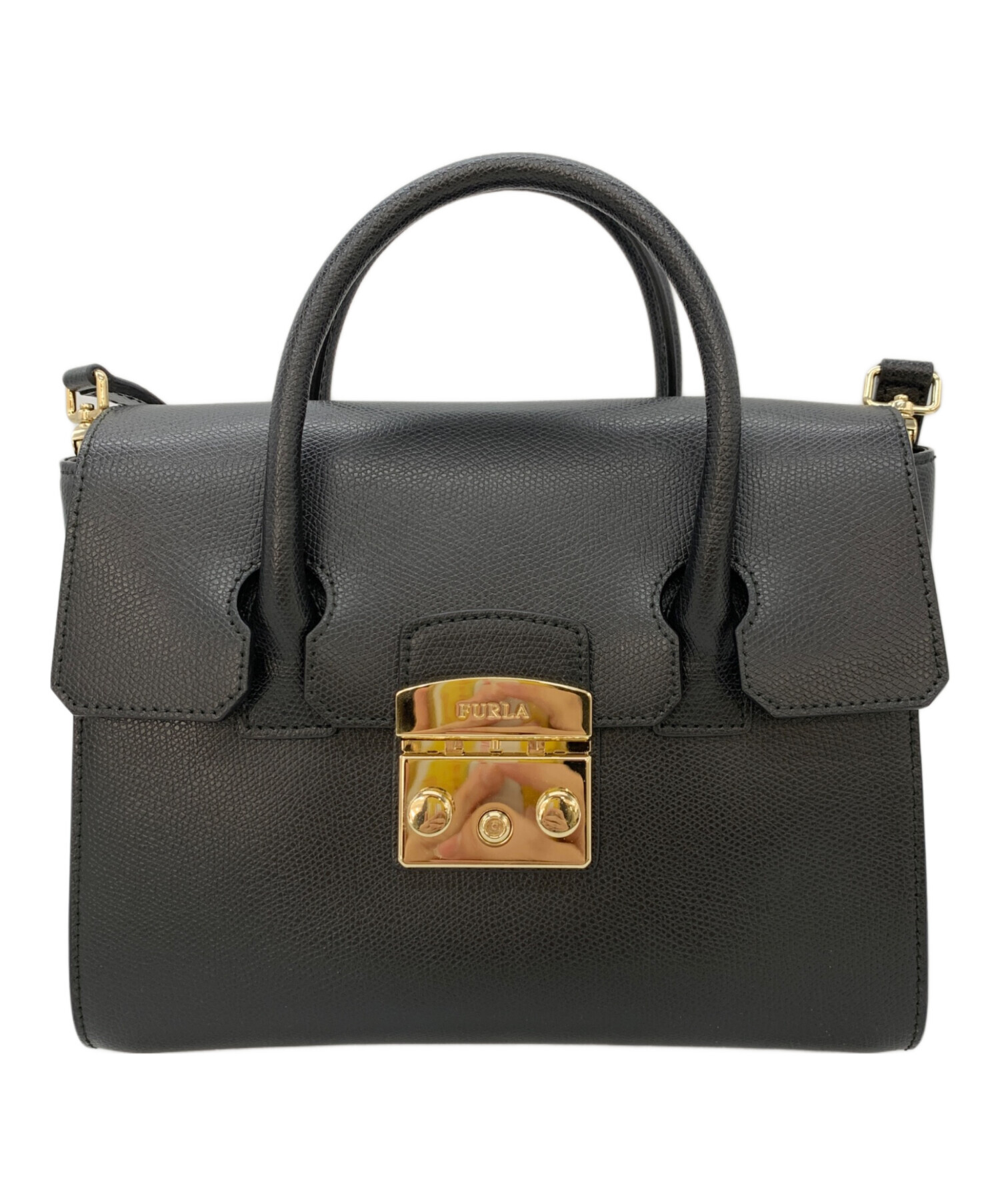 中古・古着通販】FURLA (フルラ) 2WAYショルダーバッグ ブラック