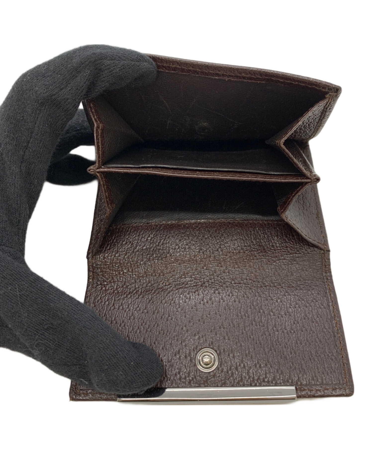 中古・古着通販】GUCCI (グッチ) 2つ折り財布 ブラウン｜ブランド