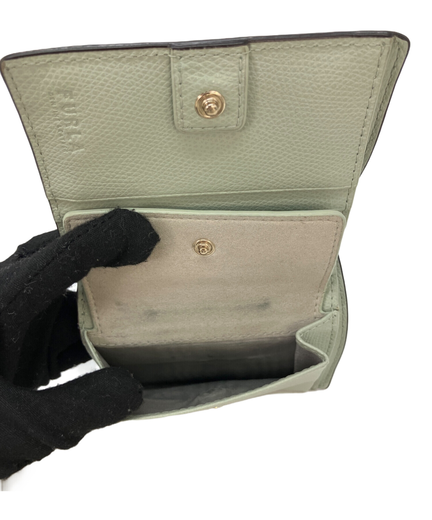 中古・古着通販】FURLA (フルラ) 2つ折り財布 グリーン｜ブランド