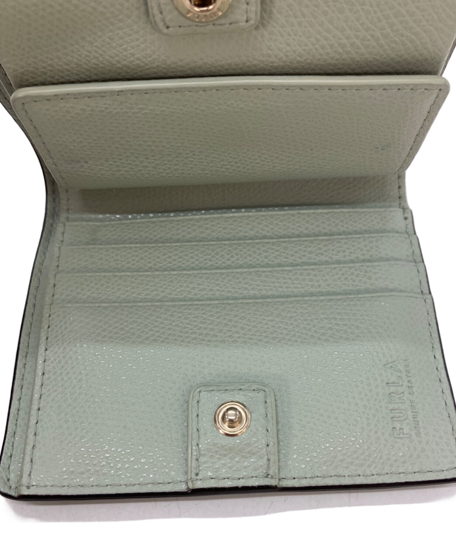 中古・古着通販】FURLA (フルラ) 2つ折り財布 グリーン｜ブランド