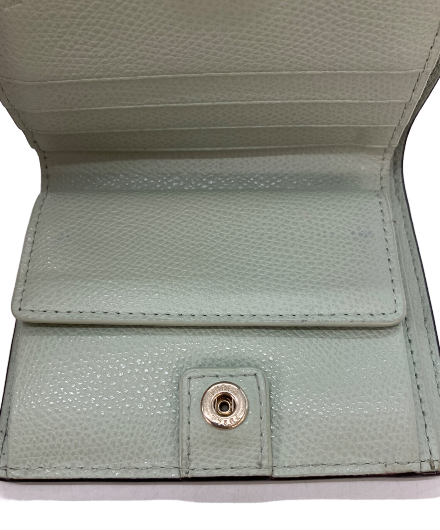 中古・古着通販】FURLA (フルラ) 2つ折り財布 グリーン｜ブランド