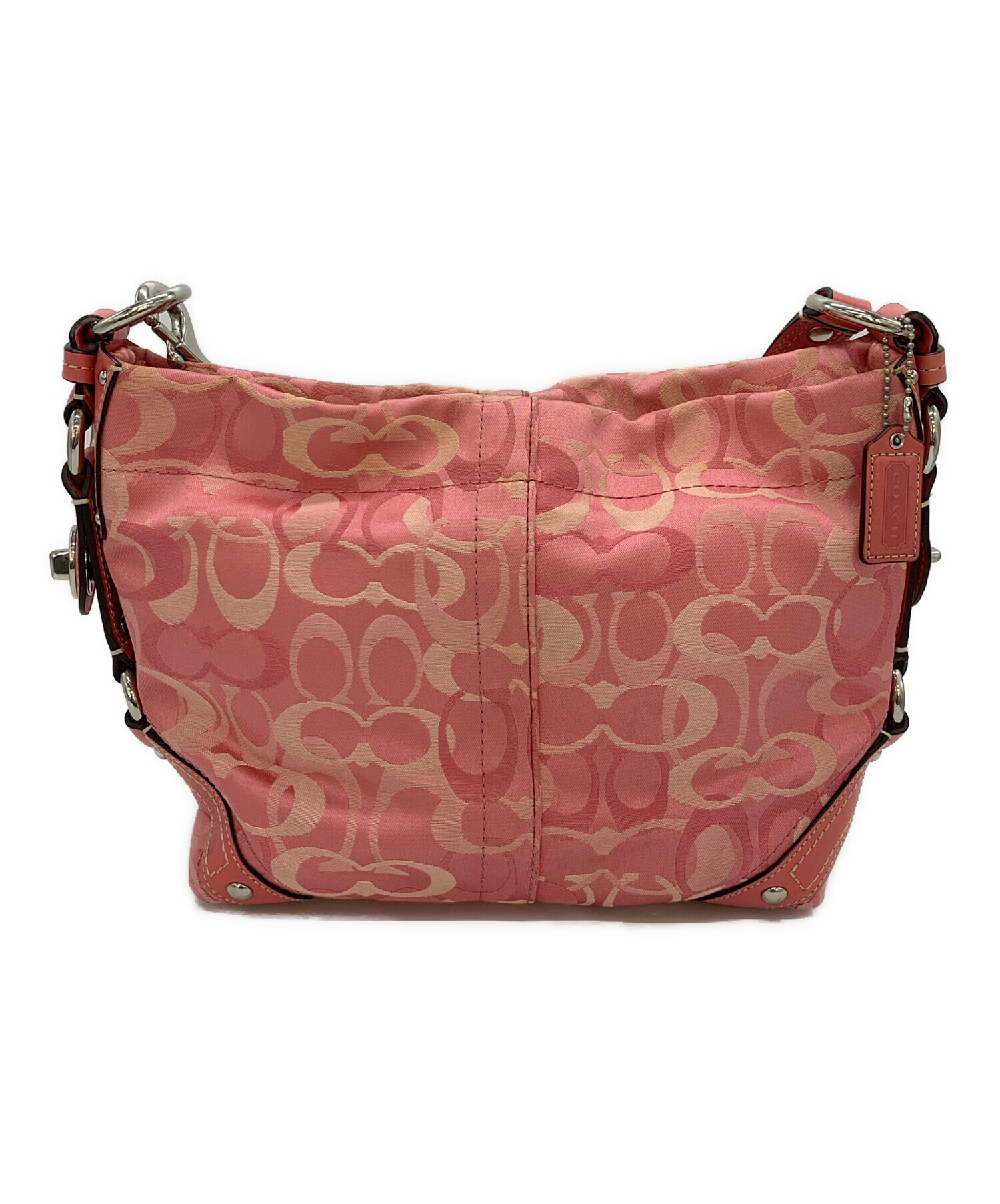 中古・古着通販】COACH (コーチ) セミショルダーバッグ シグネチャー