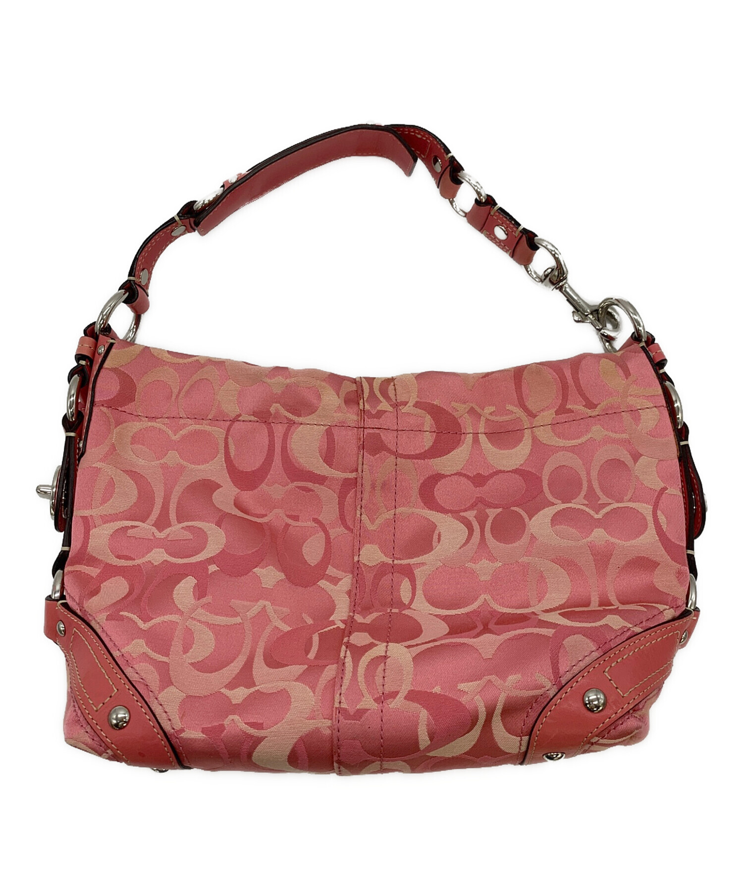 中古・古着通販】COACH (コーチ) セミショルダーバッグ シグネチャー