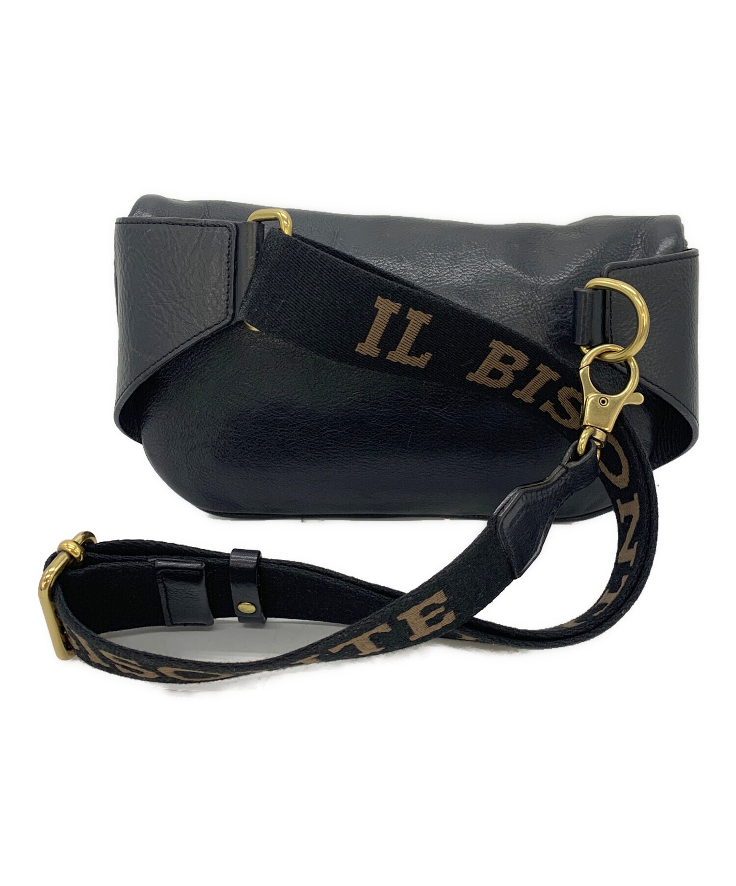 中古・古着通販】IL BISONTE (イル ビゾンテ) ウエストバッグ ブラック