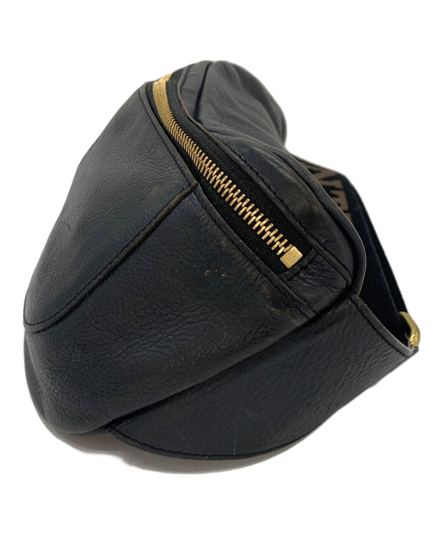 中古・古着通販】IL BISONTE (イル ビゾンテ) ウエストバッグ ブラック