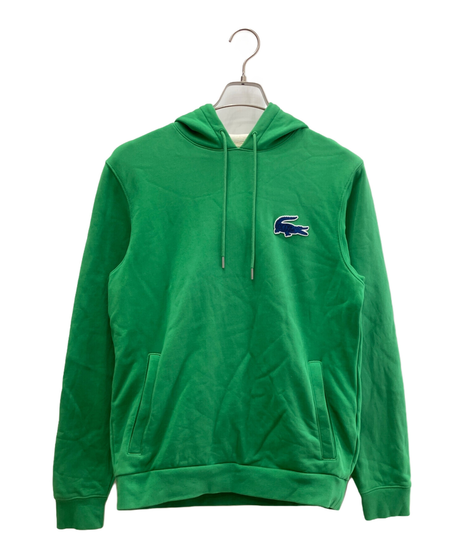 中古・古着通販】LACOSTE (ラコステ) プルオーバーパーカー グリーン 