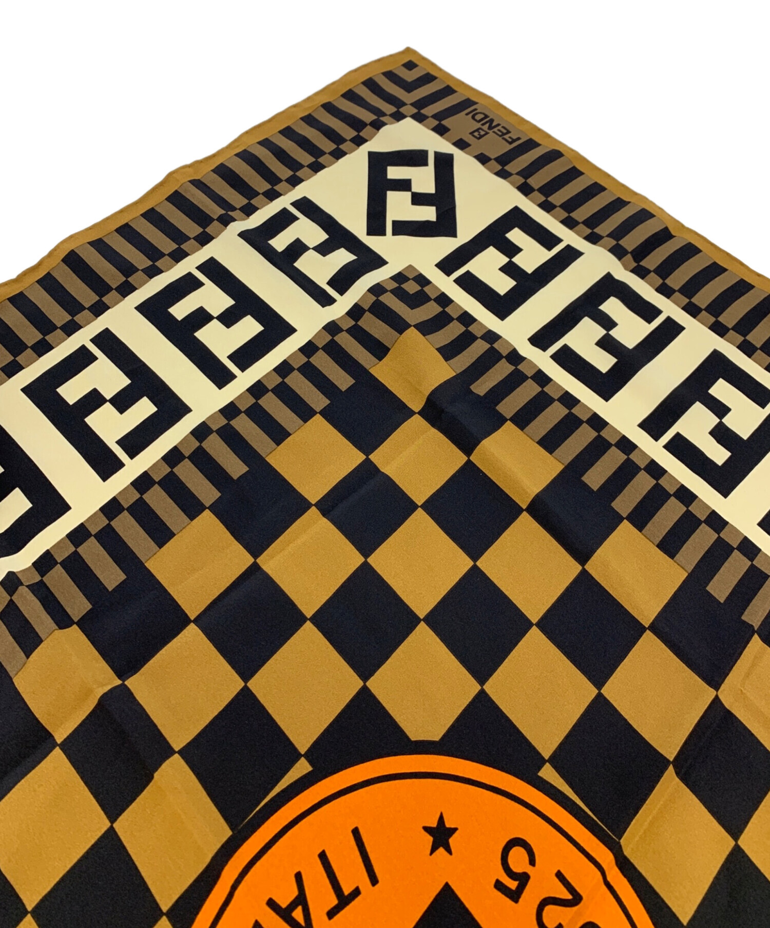 中古・古着通販】FENDI (フェンディ) シルクスカーフ ブラウン