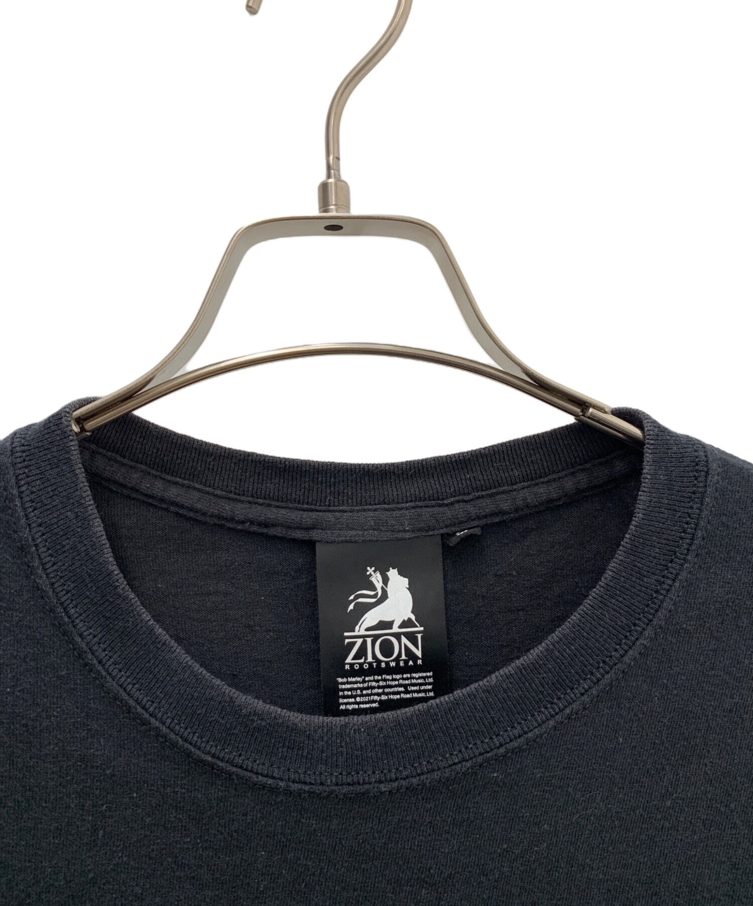 中古・古着通販】ZION (ザイオン) プリントTシャツ ブラック サイズ:L