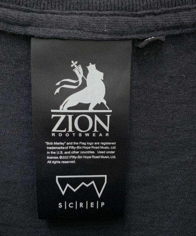中古・古着通販】ZION (ザイオン) プリントTシャツ ブラック サイズ:L