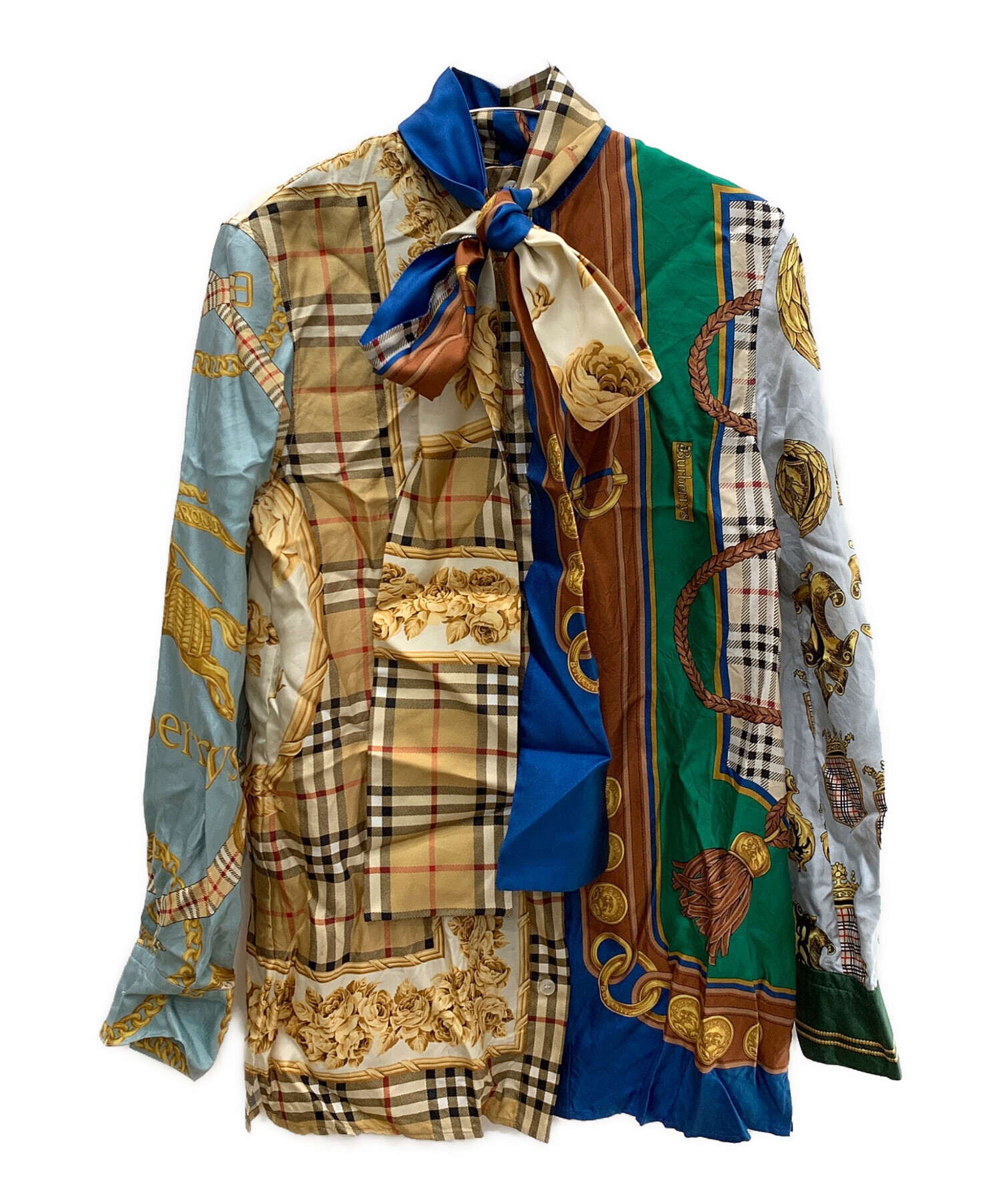 中古・古着通販】BURBERRY (バーバリー) 長袖ブラウス マルチカラー 