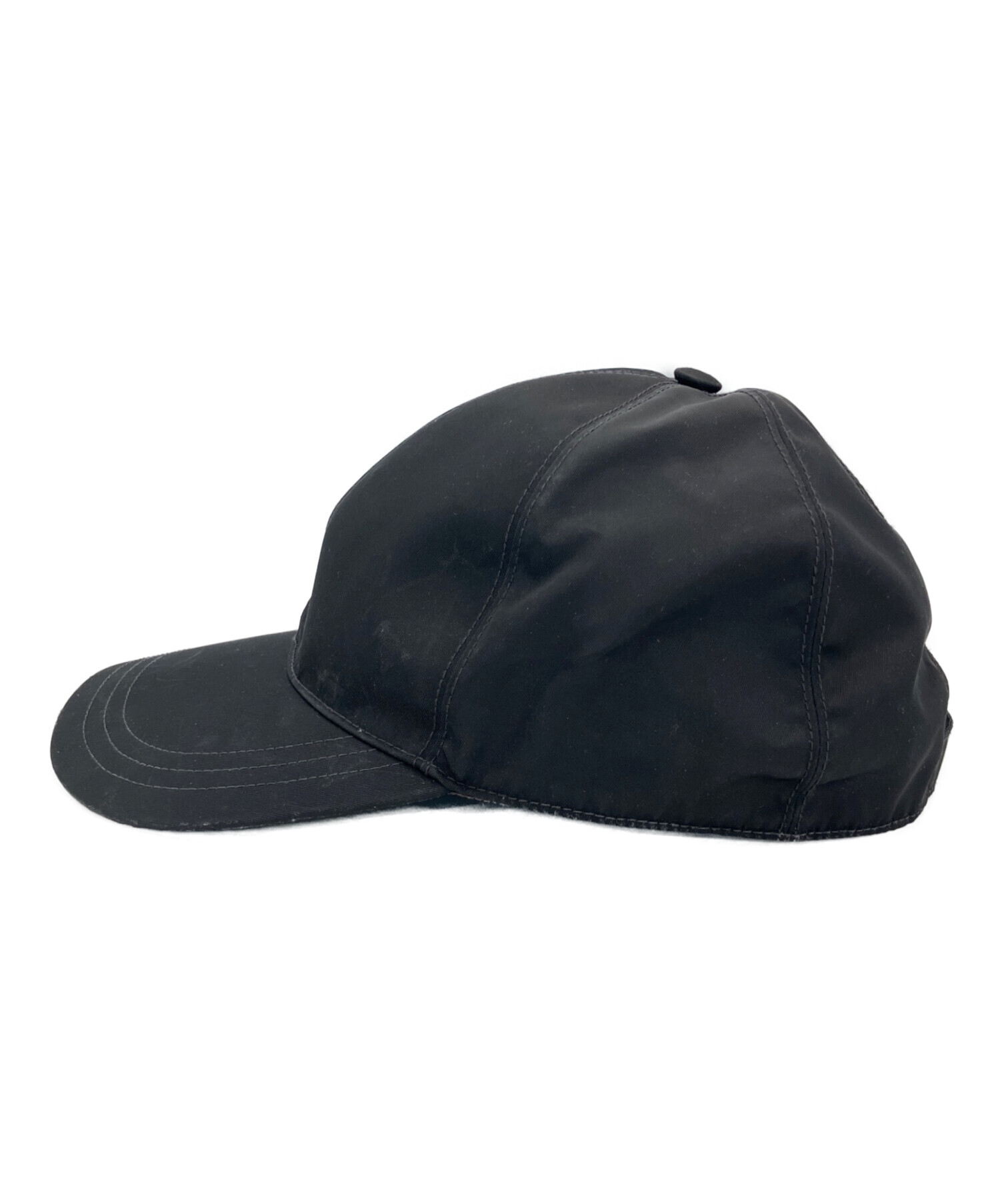 こ*と様 【値下げ交渉ok】PRADA ブラックキャップ 中古・古着通販】PRADA (プラダ) キャップ ブラック｜ブランド・古着