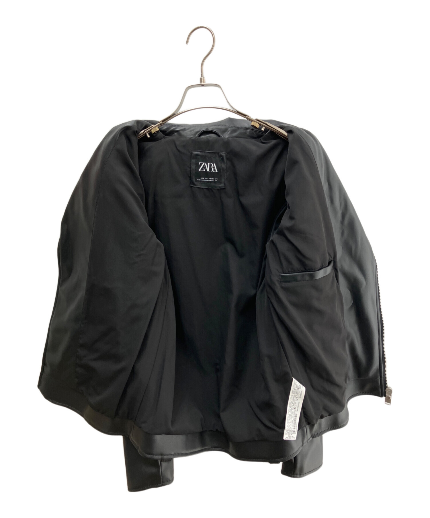 最終値下げ中 zara ザラ ライダースジャケット Sサイズ  中古・古着通販】ZARA (ザラ) ライダースジャケット ブラック サイズ