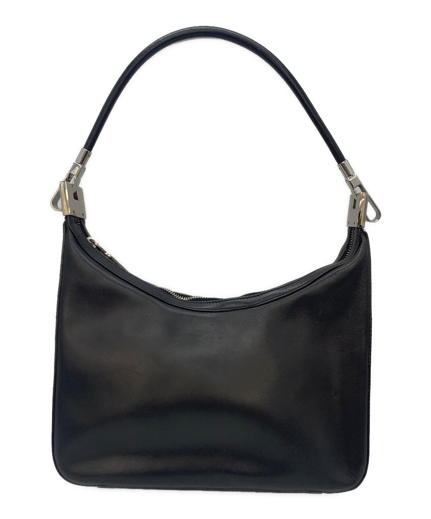 GUCCI グッチ ワンショルダーバッグ 001 3812 レザー ブラック 肩掛け 中古 D4 中古・古着通販】GUCCI (グッチ) ワンショルダーバッグ ブラック