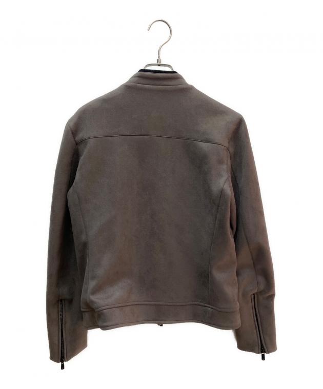 美品 AOURE ポンチスエード シングルライダース グレー Mサイズ 中古・古着通販】AOURE (アウール) AOURE(アウール)ポンチスェード