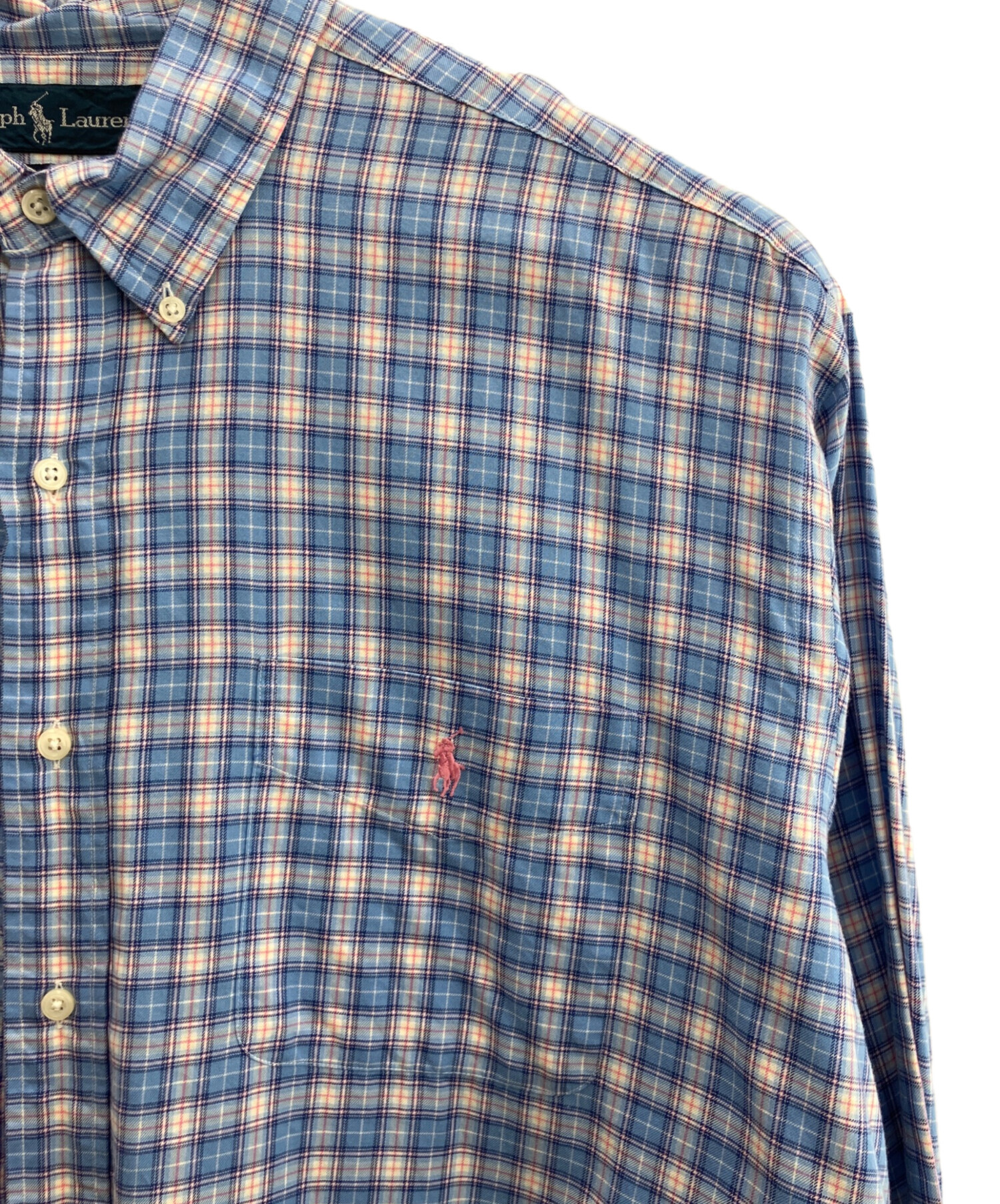 中古・古着通販】RALPH LAUREN (ラルフローレン) 長袖シャツ ブルー