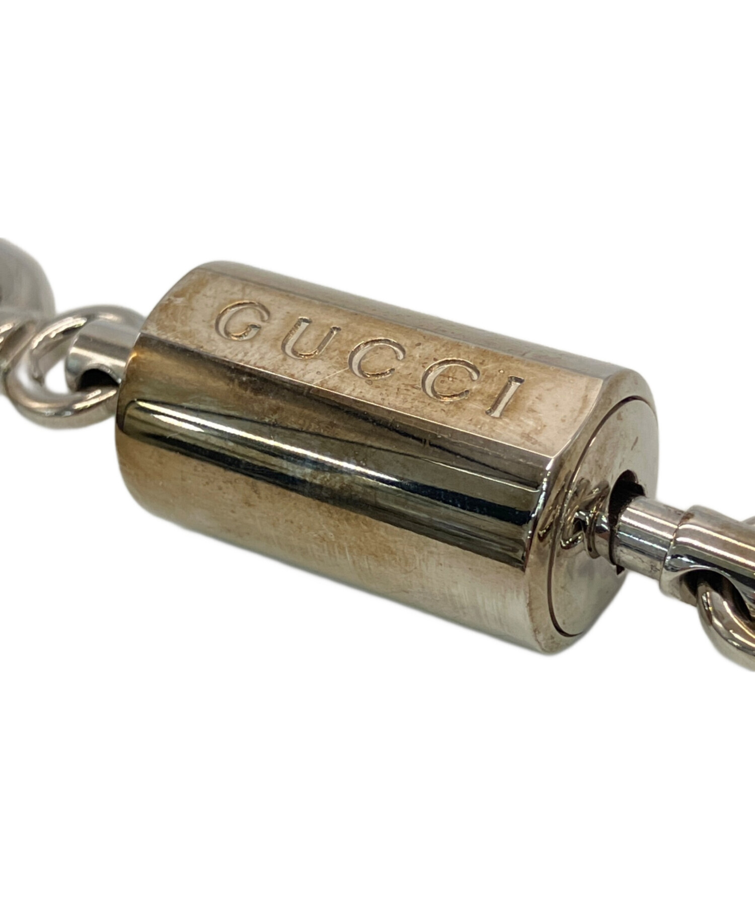 ほぼ未使用 希少 GUCCI グッチ キーホルダー キーリング 鍵 GG シルバー GUCCI（グッチ） キーリング メタル シルバー 鍵 Gモチーフ ユニ