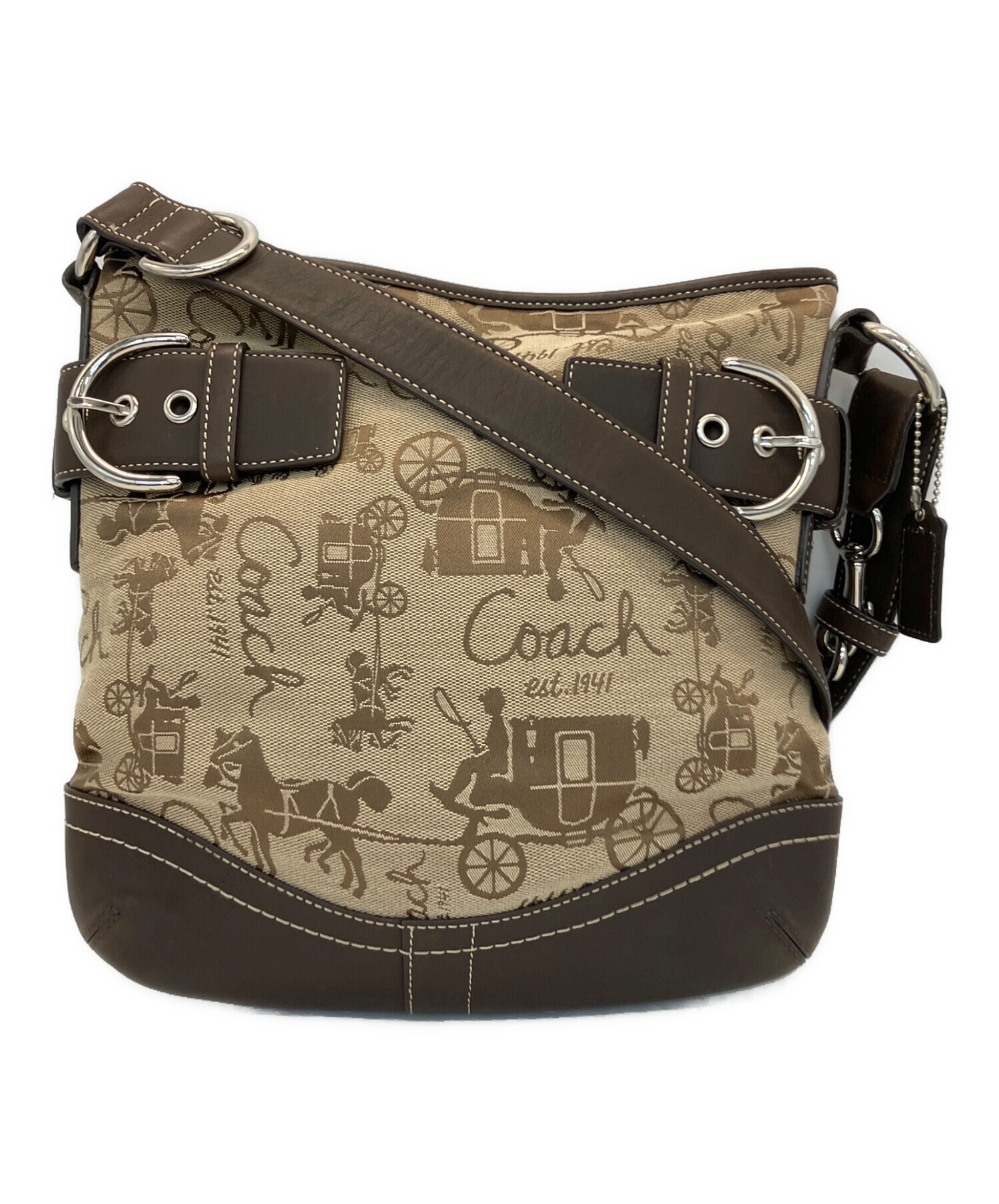 中古・古着通販】COACH (コーチ) ショルダーバッグ ブラウン｜ブランド