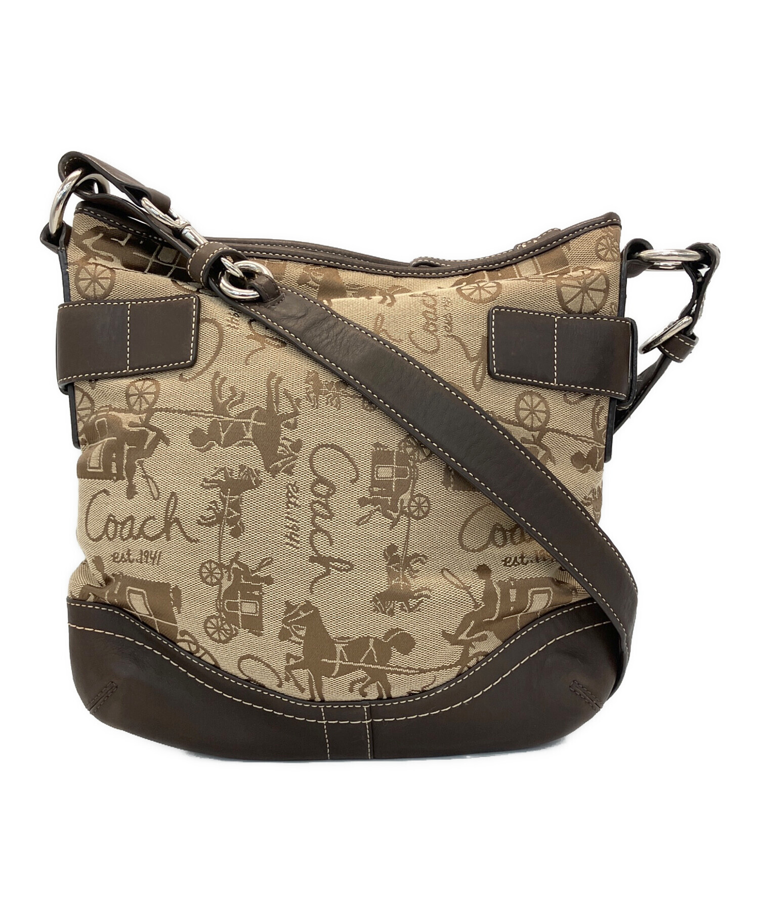 中古・古着通販】COACH (コーチ) ショルダーバッグ ブラウン｜ブランド 