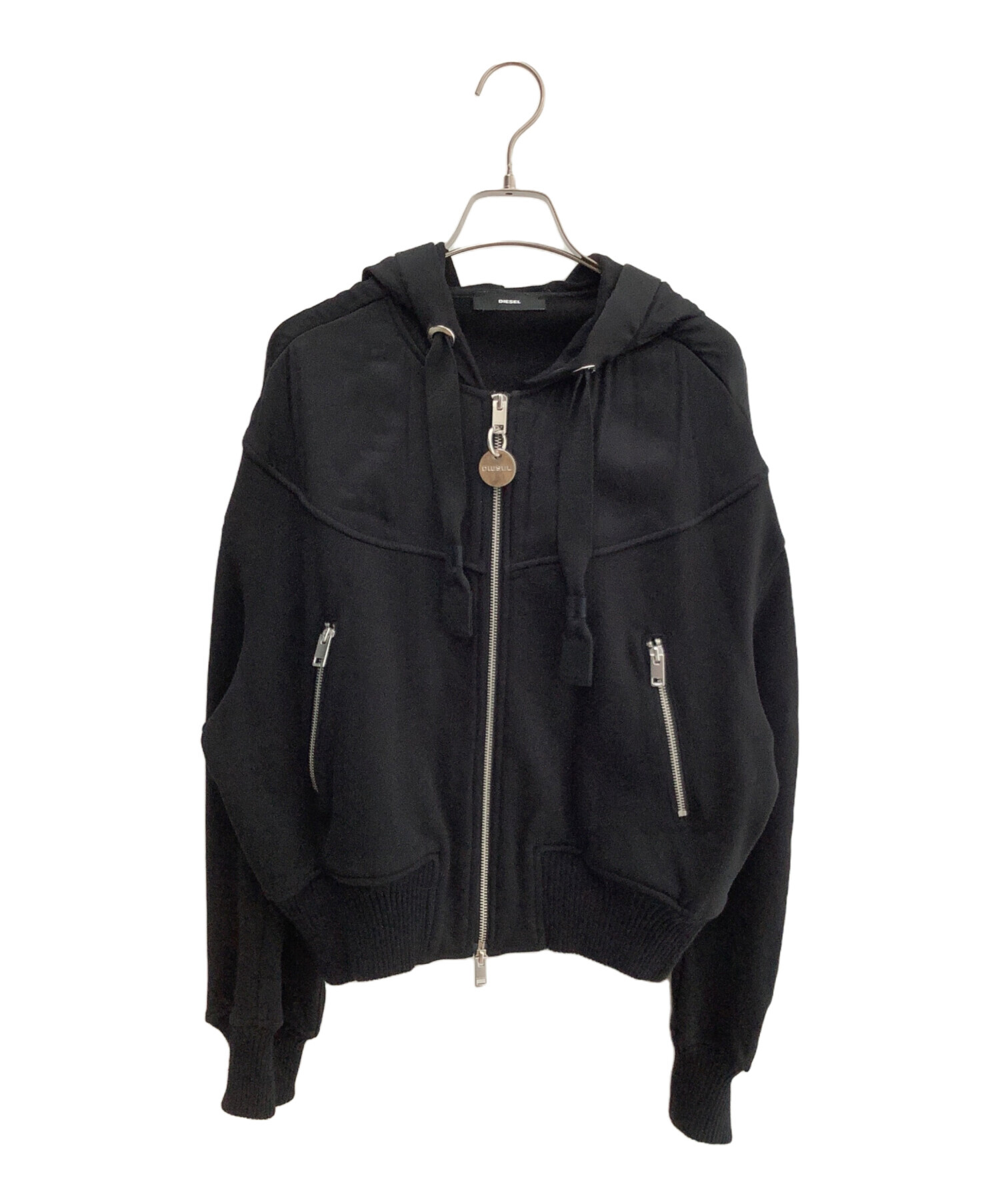 中古・古着通販】DIESEL (ディーゼル) フーデッドジャケット ブラック