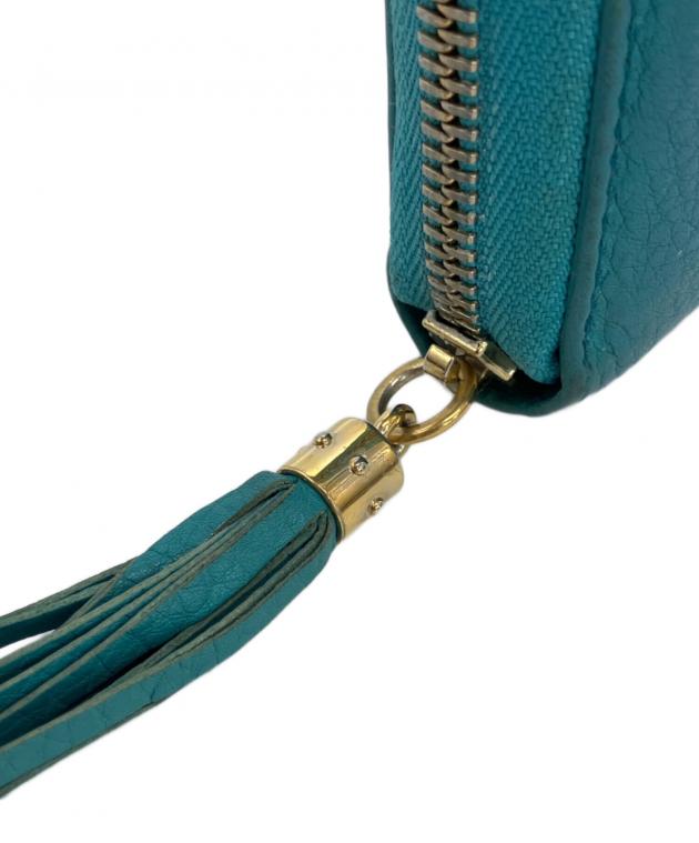 送料コミ　GUCCIインターロッキングG 381774 ネームタグ　ブルー 中古・古着通販】GUCCI (グッチ) インターロッキング ソーホー
