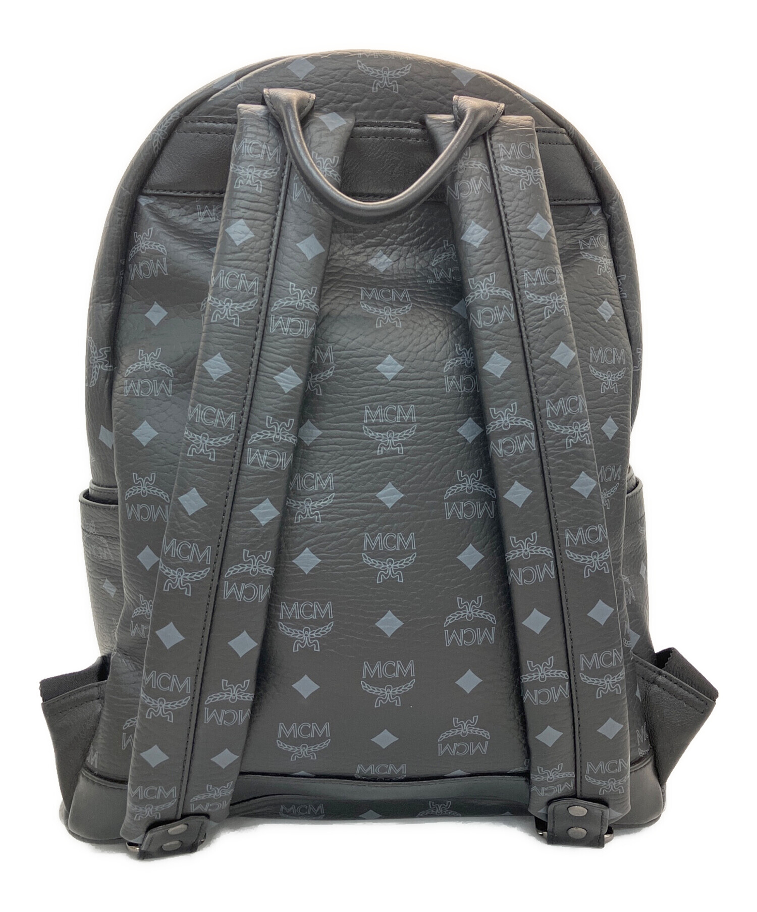 中古・古着通販】MCM (エムシーエム) ロゴスタッズリュック ブラック