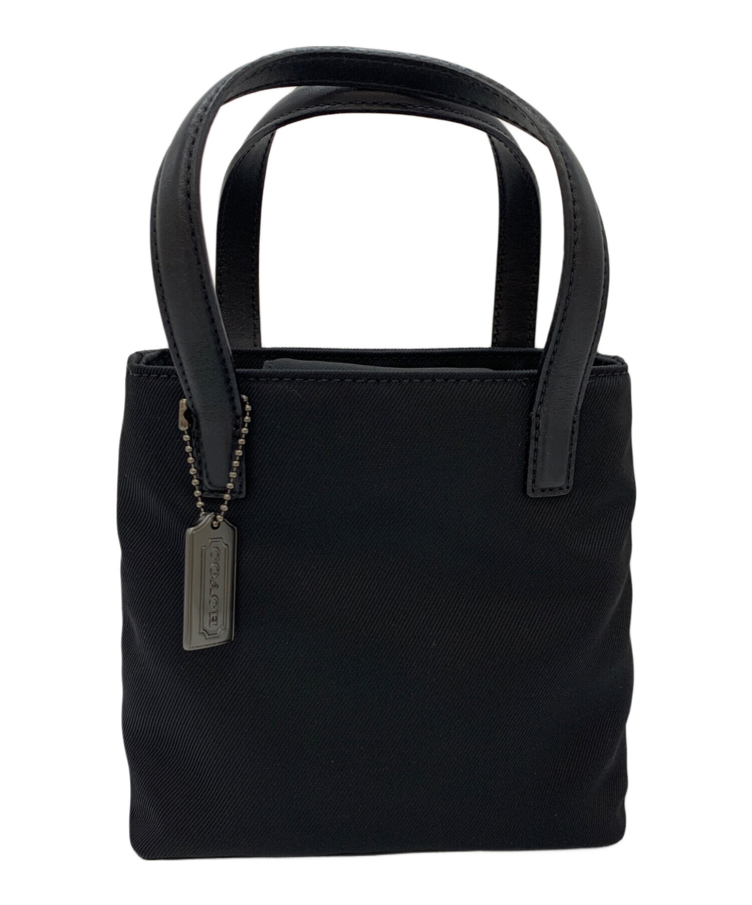 中古・古着通販】COACH (コーチ) ナイロンハンドバッグ ブラック 
