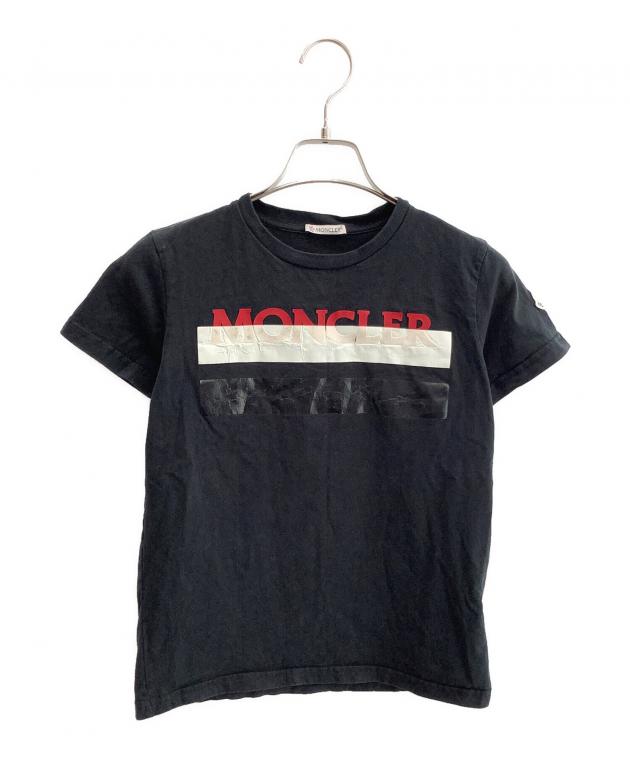 MONCLER ブラック 半袖カットソーワンピース S 中古・古着通販】MONCLER (モンクレール) 半袖カットソー ブラック
