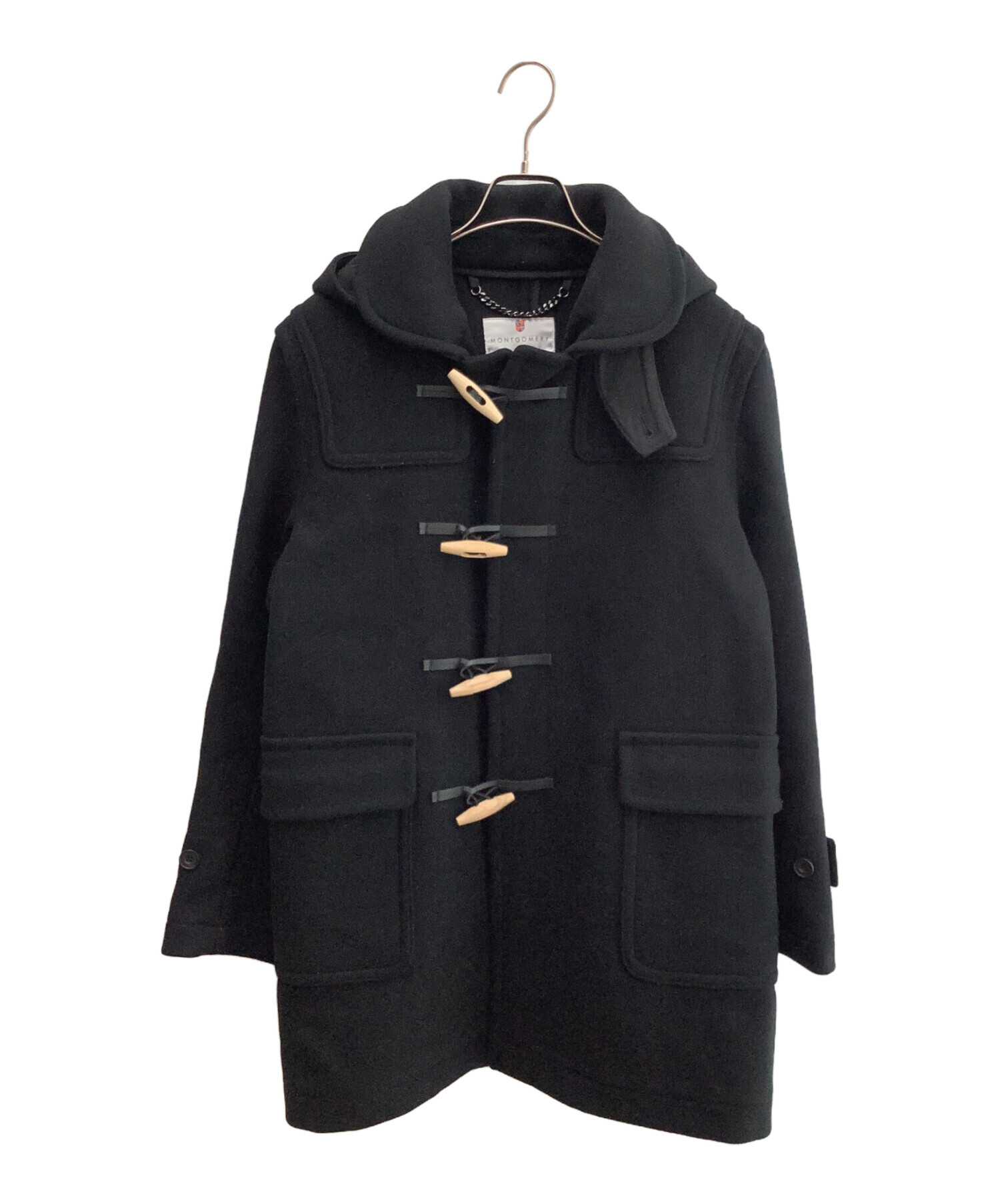 Montgomery Duffle コート 黒　美品 中古・古着通販】MONTGOMERY (モンゴメリー) ロングダッフルコート