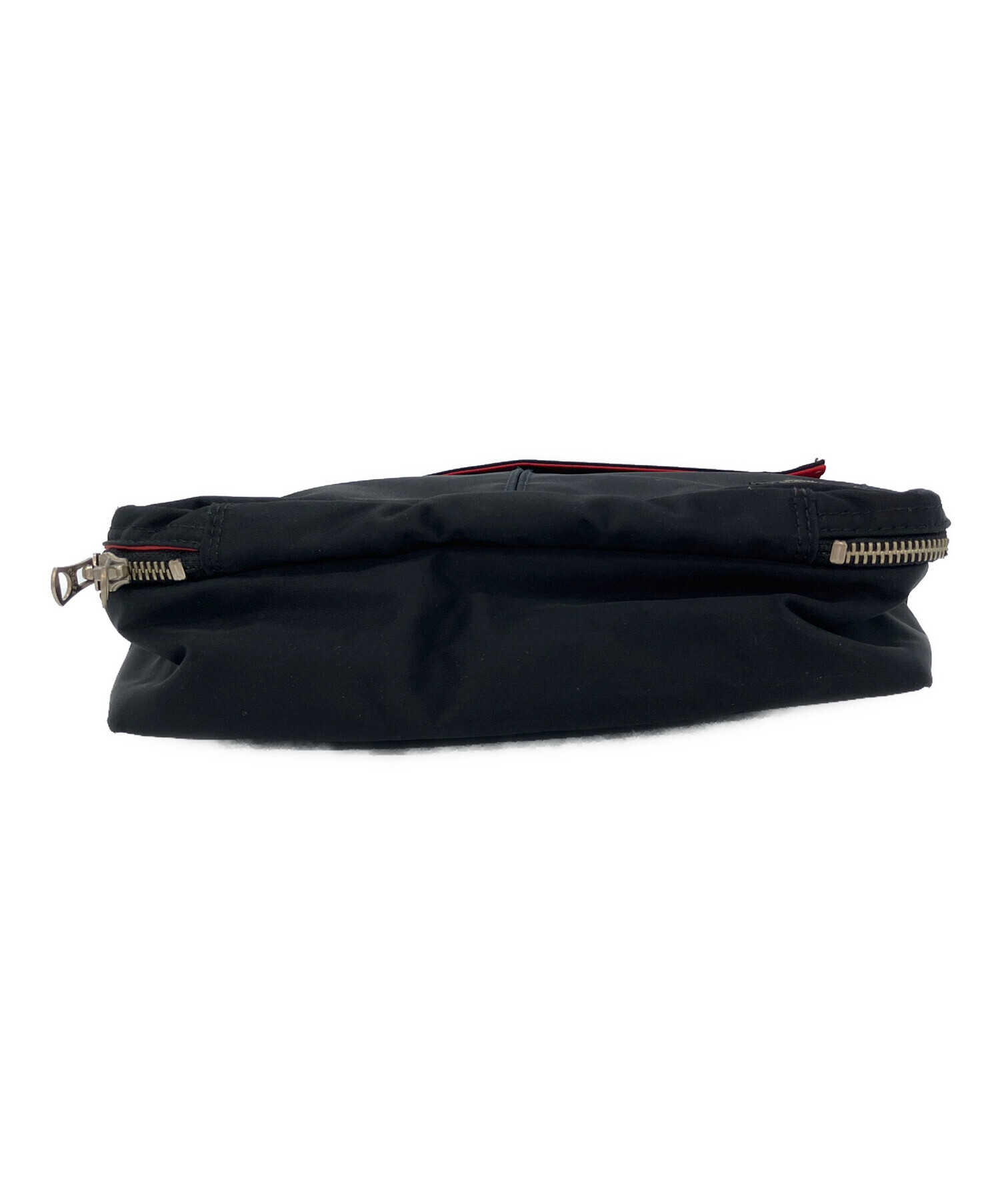 中古・古着通販】PORTER (ポーター) ショルダーバッグ ブラック×レッド 