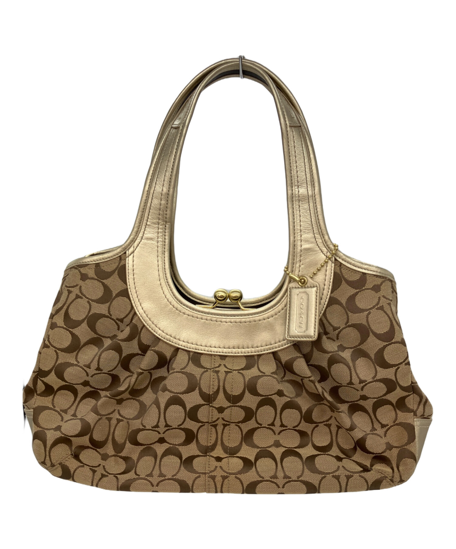 中古・古着通販】COACH (コーチ) ワンショルダーバッグ ベージュ 