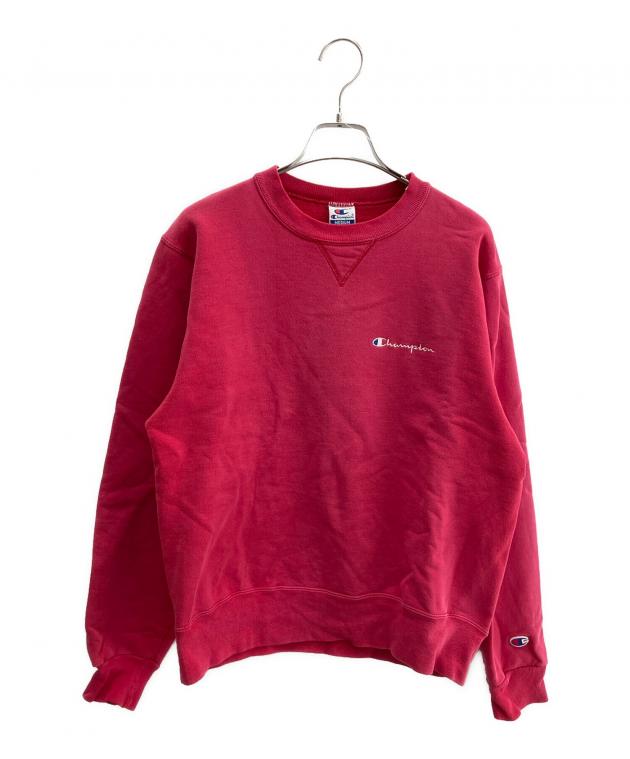 ヴィンテージ　Champion レッド スウェットシャツ Mサイズ 中古・古着通販】Champion (チャンピオン) 90'sロゴ刺繍スウェット