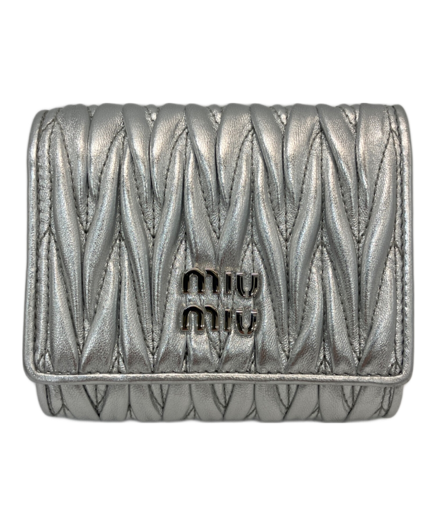Miu Miu ニット・セーター 38(S位) 紫xシルバー(ラメ) 【古着】【中古】 中古・古着通販】MIU MIU (ミュウミュウ) マテラッセ シルバーカラー