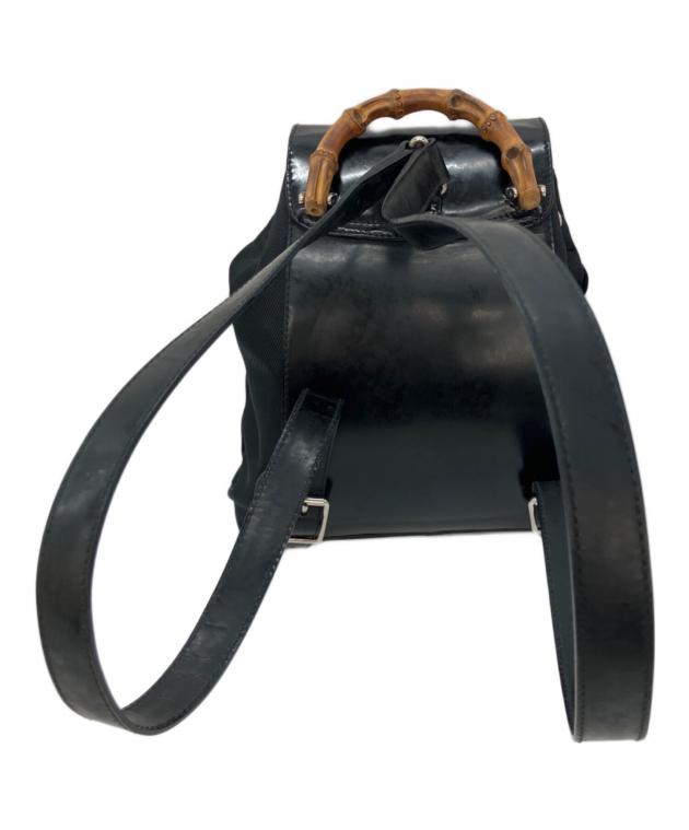 中古・古着通販】GUCCI (グッチ) バンブーミニリュック ブラック