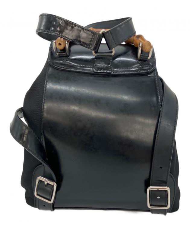中古・古着通販】GUCCI (グッチ) バンブーミニリュック ブラック
