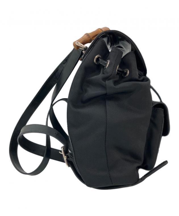 中古・古着通販】GUCCI (グッチ) バンブーミニリュック ブラック