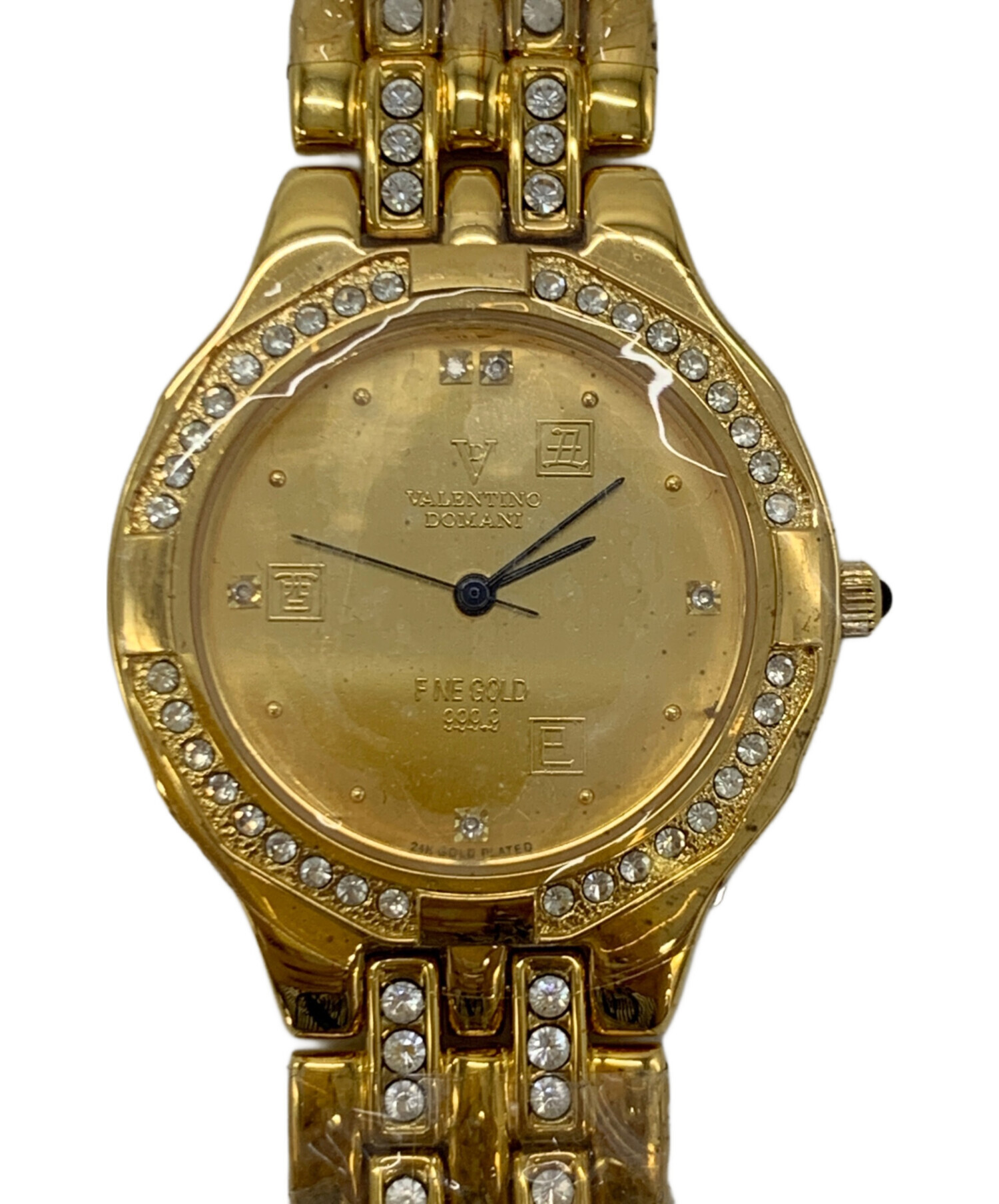 A*様 VALENTIN DOMANI ファインゴールド純金ダイアル 時計 中古・古着通販】valentino domani (バレンチノドマーニ) 腕時計