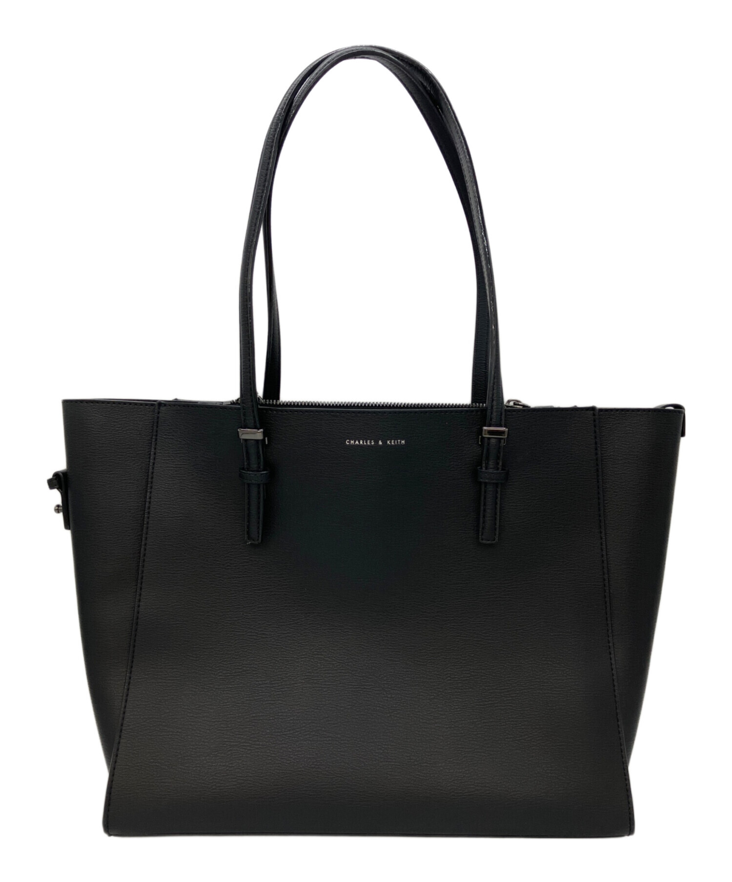 CHARLES & KEITH 黒 トートバッグ ブラック 中古・古着通販】CHARLES & KEITH (チャールズアンドキース) トート