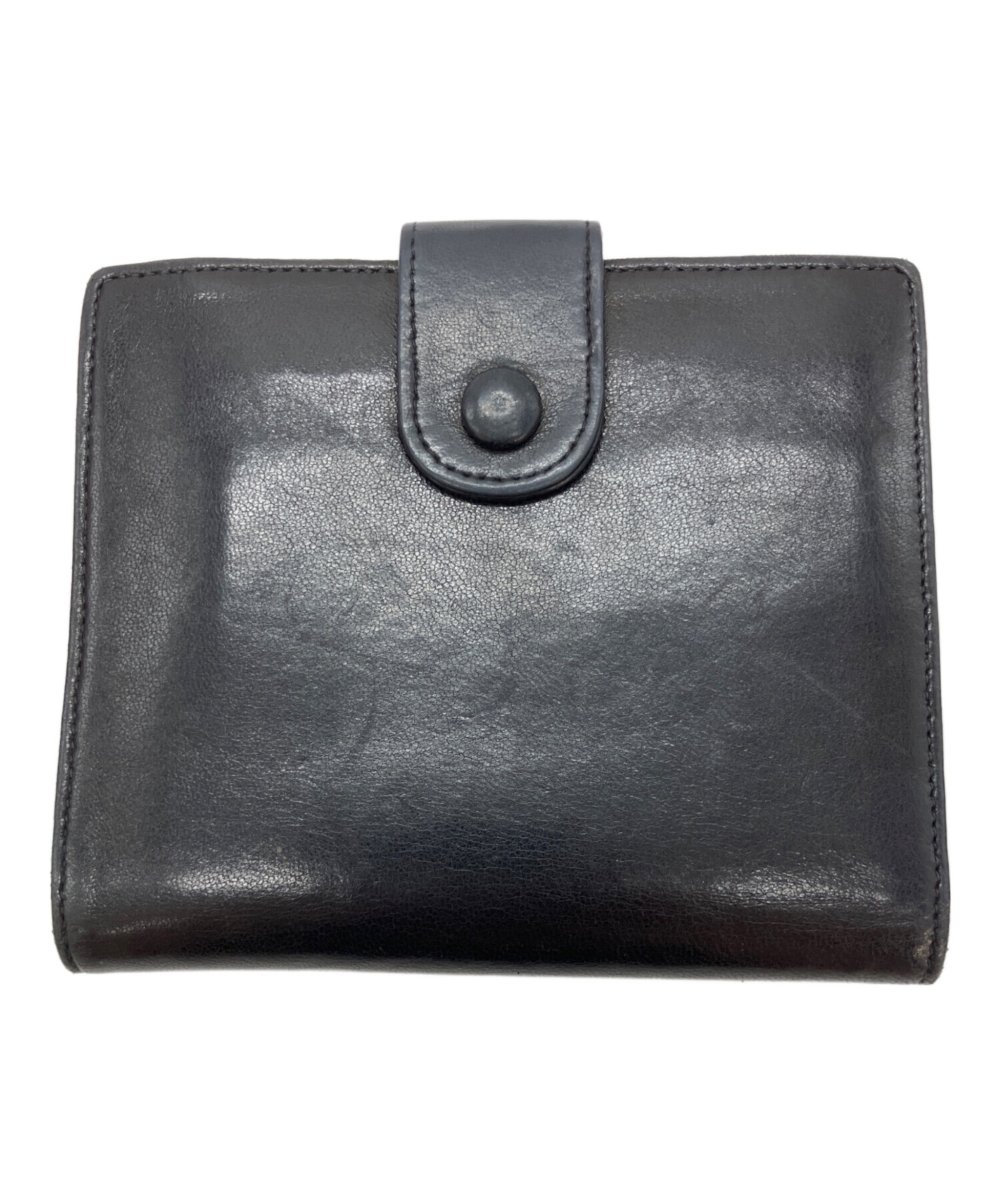 中古・古着通販】CHANEL (シャネル) 2つ折り財布 ブラック｜ブランド