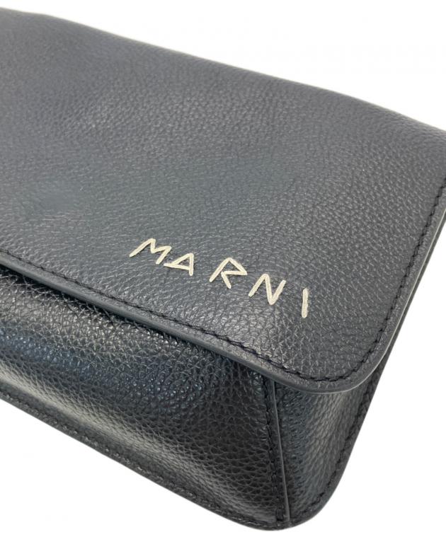 中古・古着通販】MARNI (マルニ) レザーショルダーバッグ ブラック